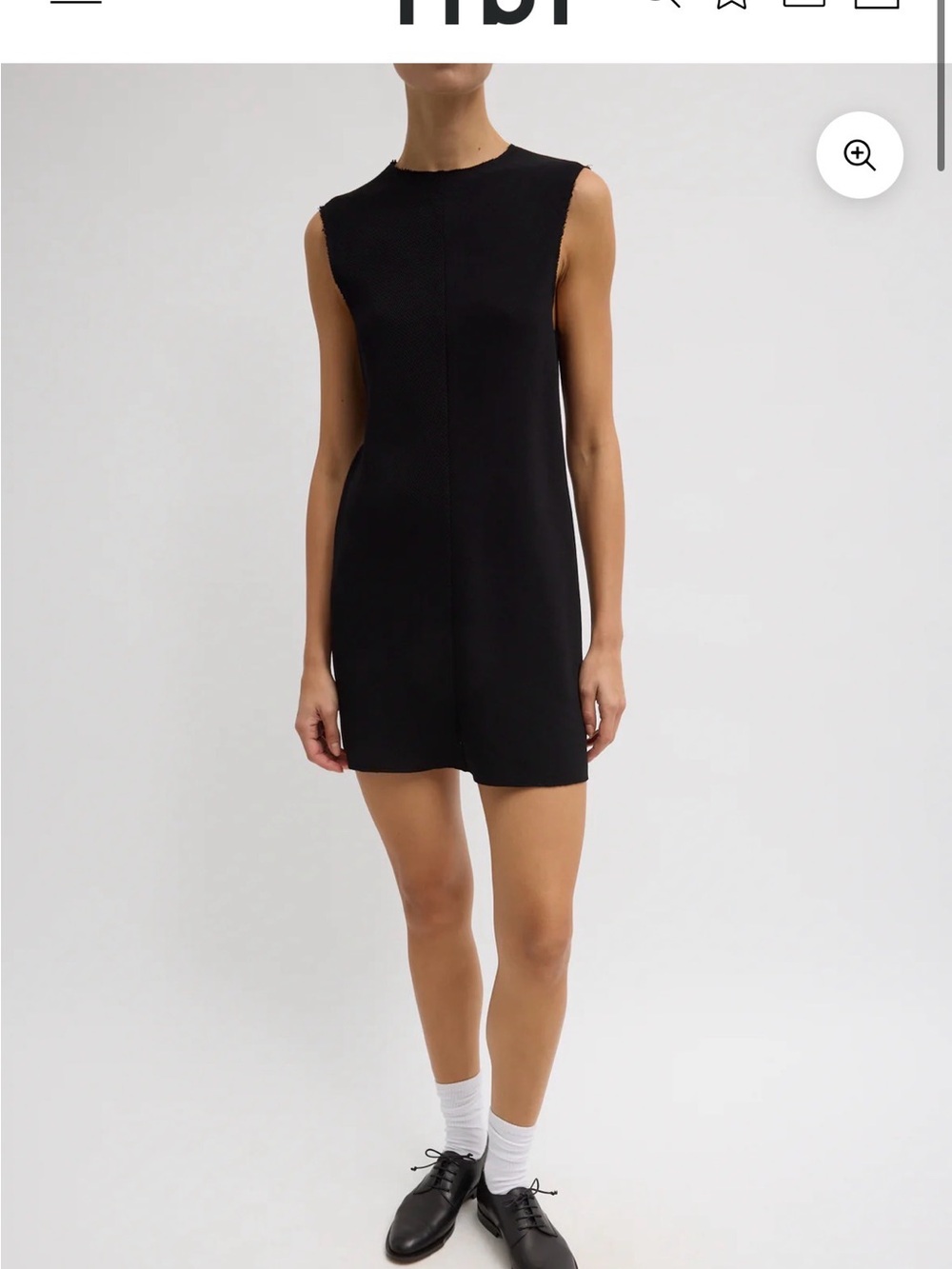 Viscose Plisse Sleeveless Bias Short Tunic Dress black
